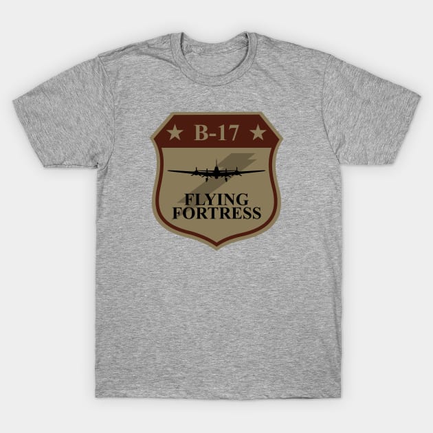 B-17 Flying Fortress Patch T-Shirt by Tailgunnerstudios